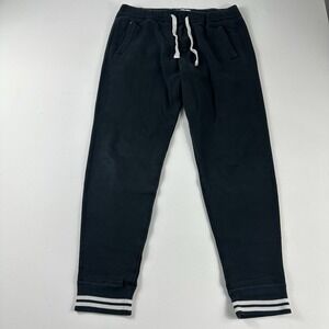 Abercrombie & Fitch Sweatpants Mens Small Joggers Drawstring Black AF Fleece